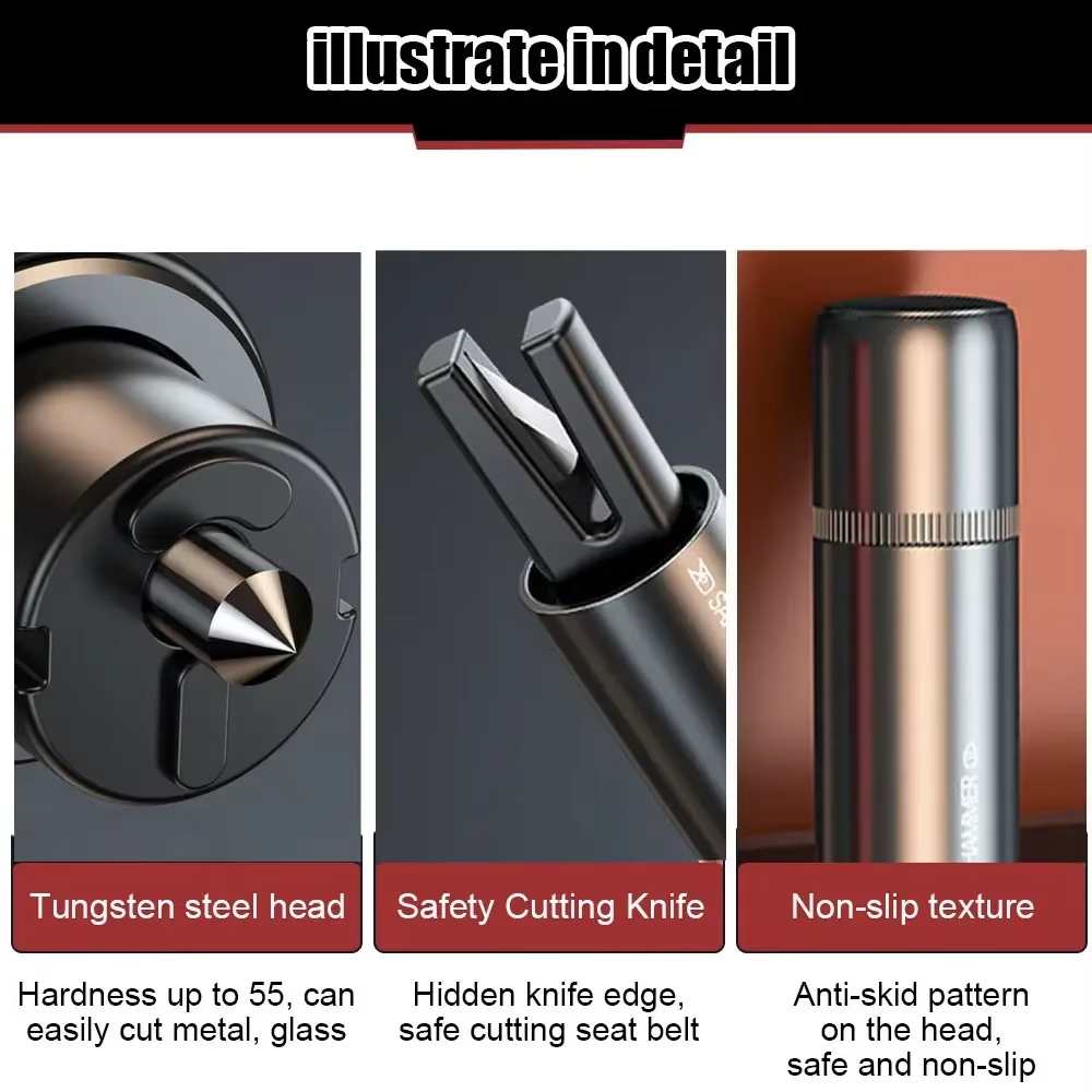 Omoda 2-in-1 Car Safety Tool | Emergency Glass Breaker & Seat Belt Cutter