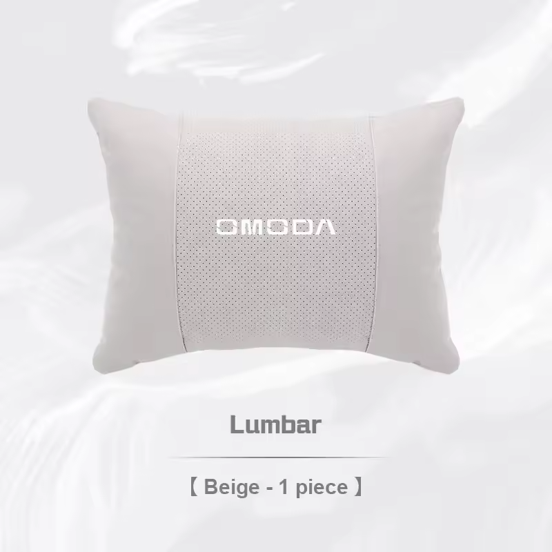Omoda Suede Lumbar Cushion | Breathable Car Lower Back Support Pillow