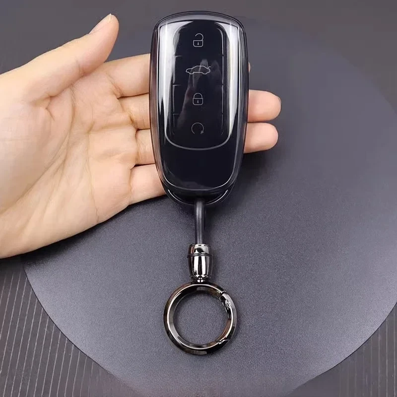 Omoda Clear Key Cover with Keychain | Protective Smart Key Case